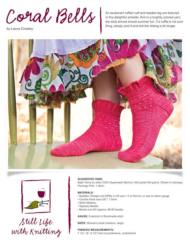 Coral Bells knitting pattern -- PDF