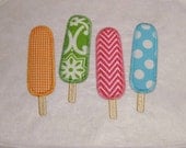 Appliqued Popsicles Gown, Onesie, Bodysuit, Romper or T-Shirt