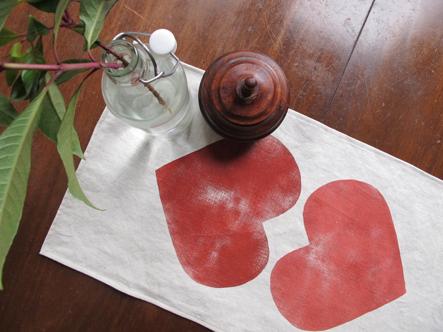 Heart Table Runner - 14" x 26"