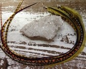 PEACE LILY / Feather Earrings, Feather Hair Extensions - 13 Inches Super Long Premium Grizzly Feather Streamers, Native, Tribal, Summer