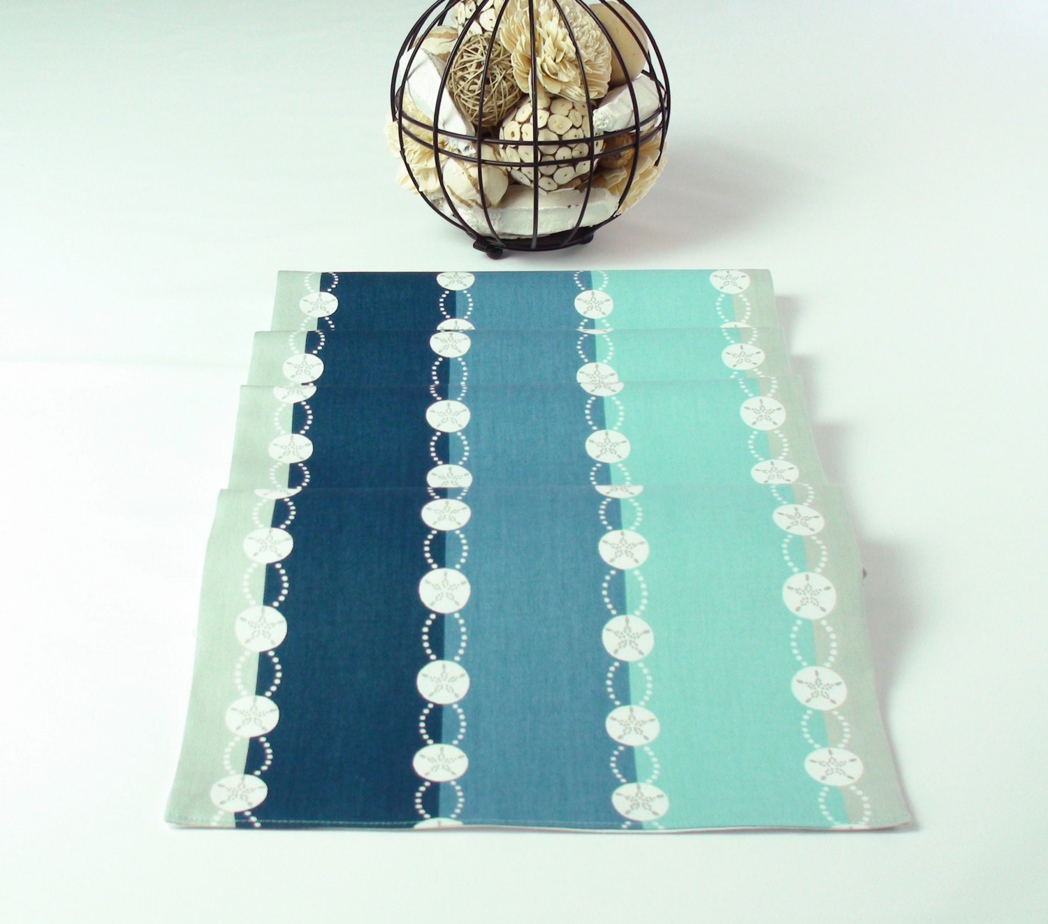 Blue Table Runner, Turquoise Table Runner, Blue Tablecloth - Blue Color, Turquoise  72 ing long