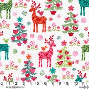 Christmas fabric for quilt or craft, Michael Miller, Nordic Holiday in Multi, Fat Quarter