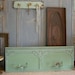 Old Shabby Wall Coat Rack Very Large Chic Distressed Aqua Paint