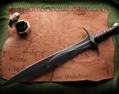 Leather Middle Earth Map from Tolkien's The Hobbit and Lord of the Rings