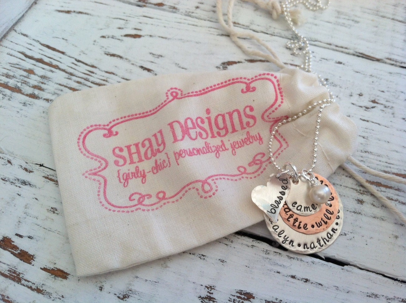 Stamped Faith Necklace with Vintage Key