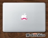 Laptop Mustache - Set of 6 decals - FREE SHIP
