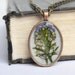 Pressed Flower Resin Jewelry, Real Flower in Resin Necklace, Purple Wild Flower Oval Pendant, Canadian Jewelry
