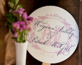 Wedding Program Fan monogram