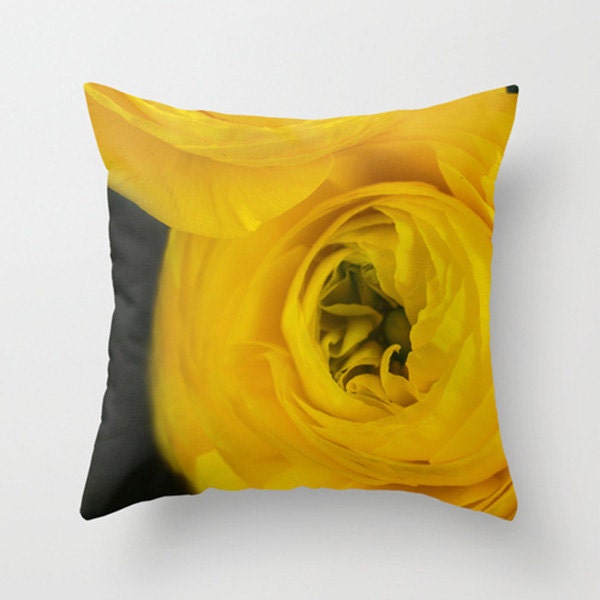 Ranunculus pillow cover - 16x16 pillow case - floral accent pillow case - ranunculus throw pillow case - girly pillow case - throw pillow
