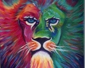 Original abstract Lion painting