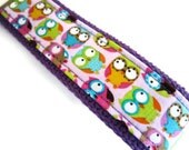 Owls FABRIC KEY FOB Wristlet / Wrist Key Chain / Key Ring / Key Fob / Key Chain / Teacher Appreciation