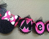Minnie Mouse Name Banner Photo Prop Birthday Decoration Il_170x135
