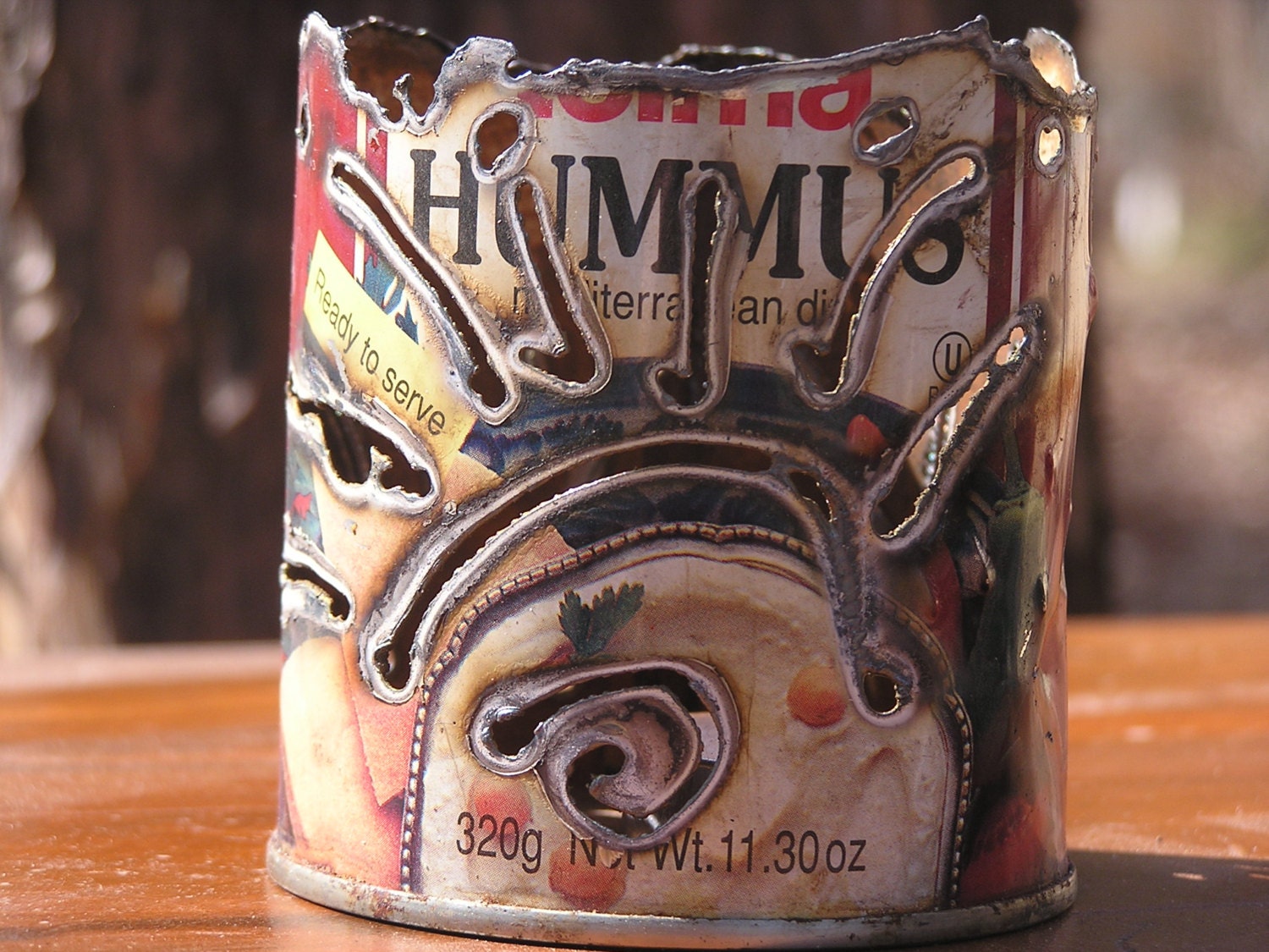 Reclaimed Metal Luminary -A Little Hummus Goes a Long Way