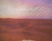 Travel photography Sahara Desert Morocco pink purple sunrise sunset mixed media home decor large wall art 8x8 fine art photo