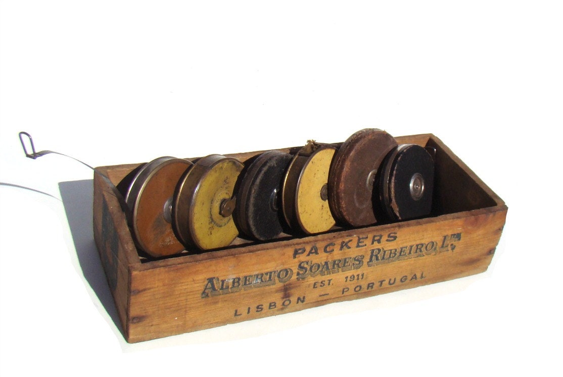 Box - Vintage Wooden Sardine Crate  - Home Decor Organization