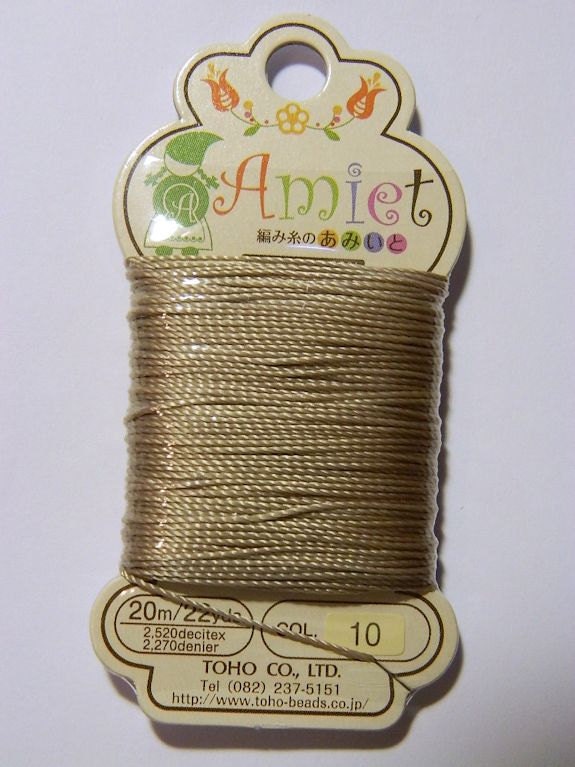 Toho Amiet khaki Beading Thread