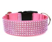 Rhinestone Dog Collar 1.5" Pink Dog Collar