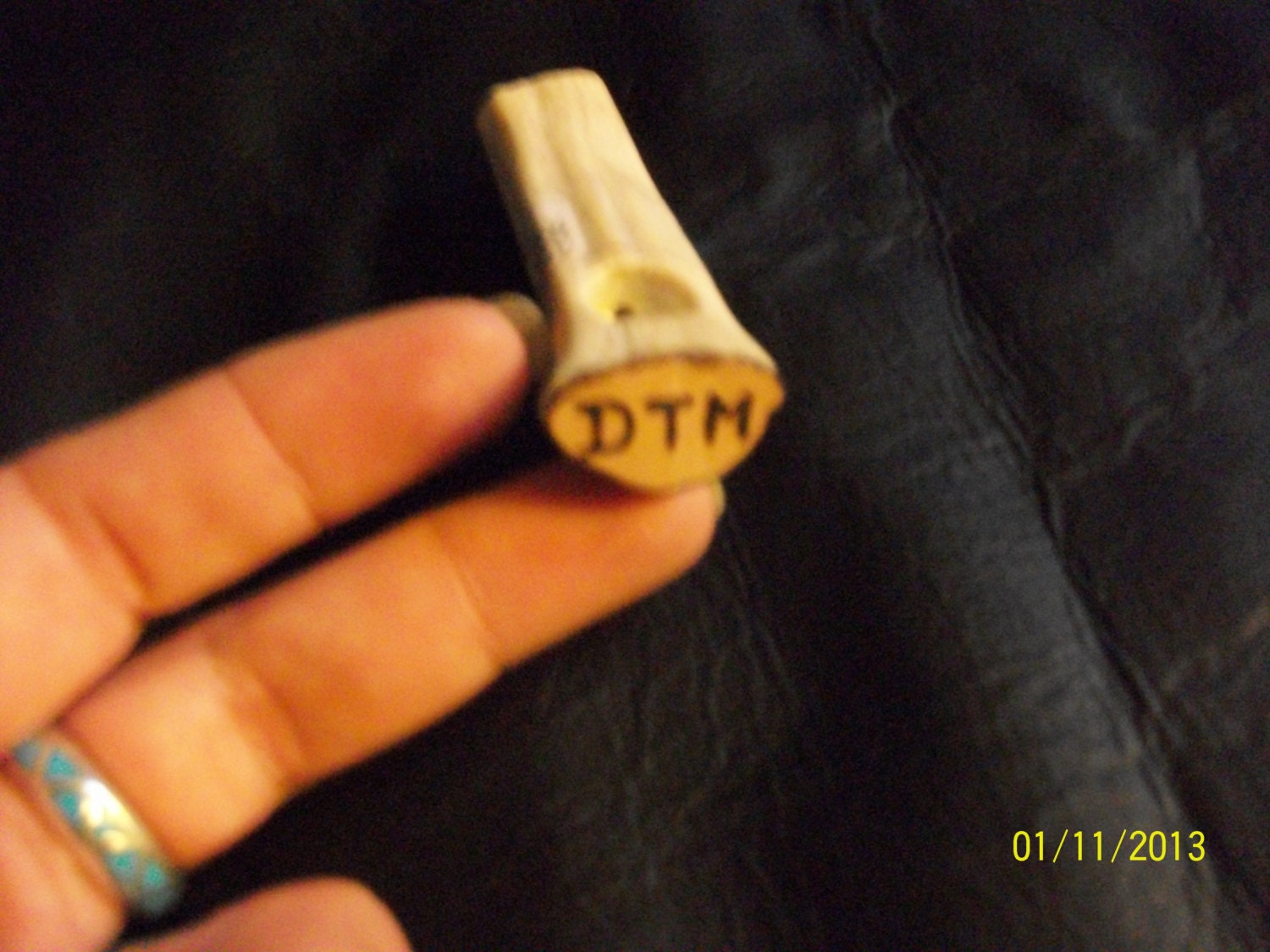 OOAK Handmade Deer Antler Bone Pocket-Travel Pipe - Smokable - Native American