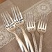 I Do, Me Too Fork Set  - Hand Stamped - Personalized with your Wedding Date - Vintage Wedding - Custom, Personalize