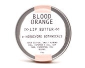 Blood Orange Lip Butter. 100% Natural Lip Butter. Vegan. Shea Butter.  Lip Butter. Lip Balm.