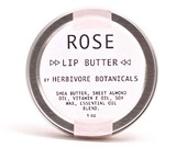 Rose Lip Butter. Shea Butter. 100% Natural. Vegan. Lip Butter. Lip Balm.
