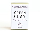 French Green Clay. Handmade Vegan Cold Process Soap.100 % Natural. Sage / Rosemary.