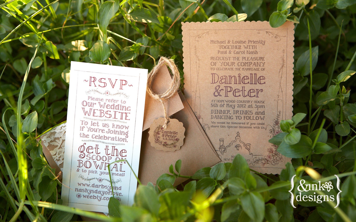 Printable Wedding Invitation - PDF - Custom Design - Illustration
