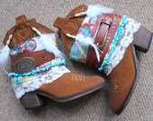 Handmade leather cowboy boots US size 7