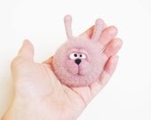 Easter Bunny Rabbit Magnet. Needle felted toy. Pink White Paastel Home decor. Gift under 25  Mother's Day.