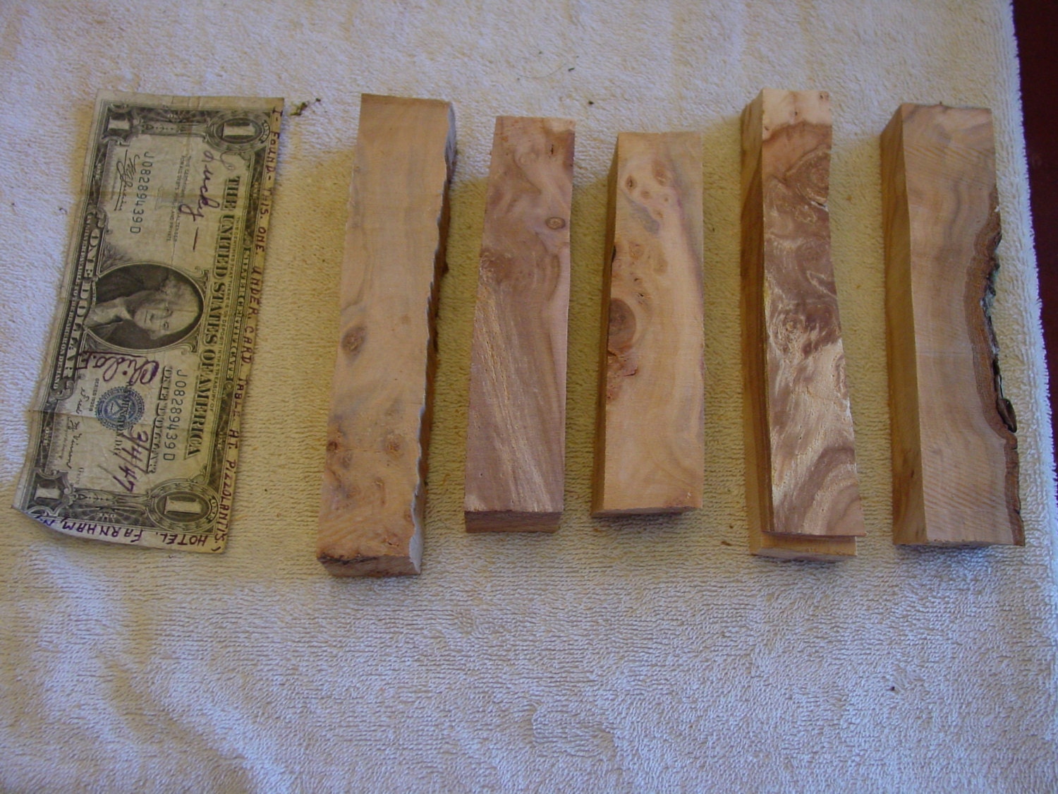 5 apple burl/figured pen blanks