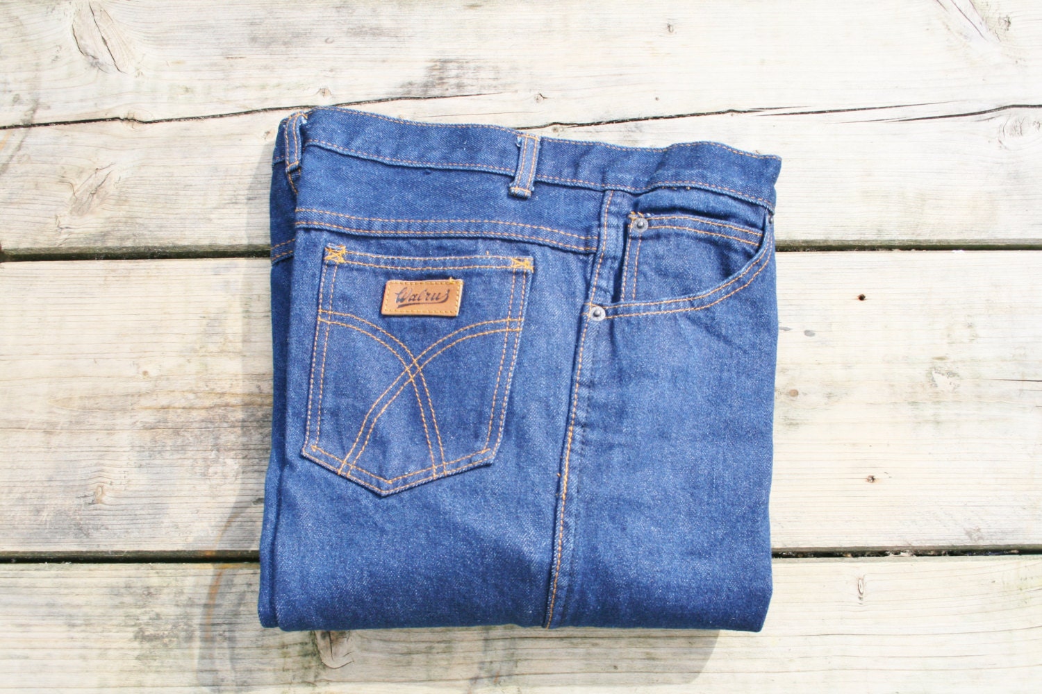 Vintage 1970s 'Walrus' Dark Blue Jeans W32 - Excellent Condition