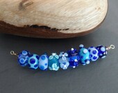 All the blues. Handmade Lampwork bead set SRA CPteam FHFTeam