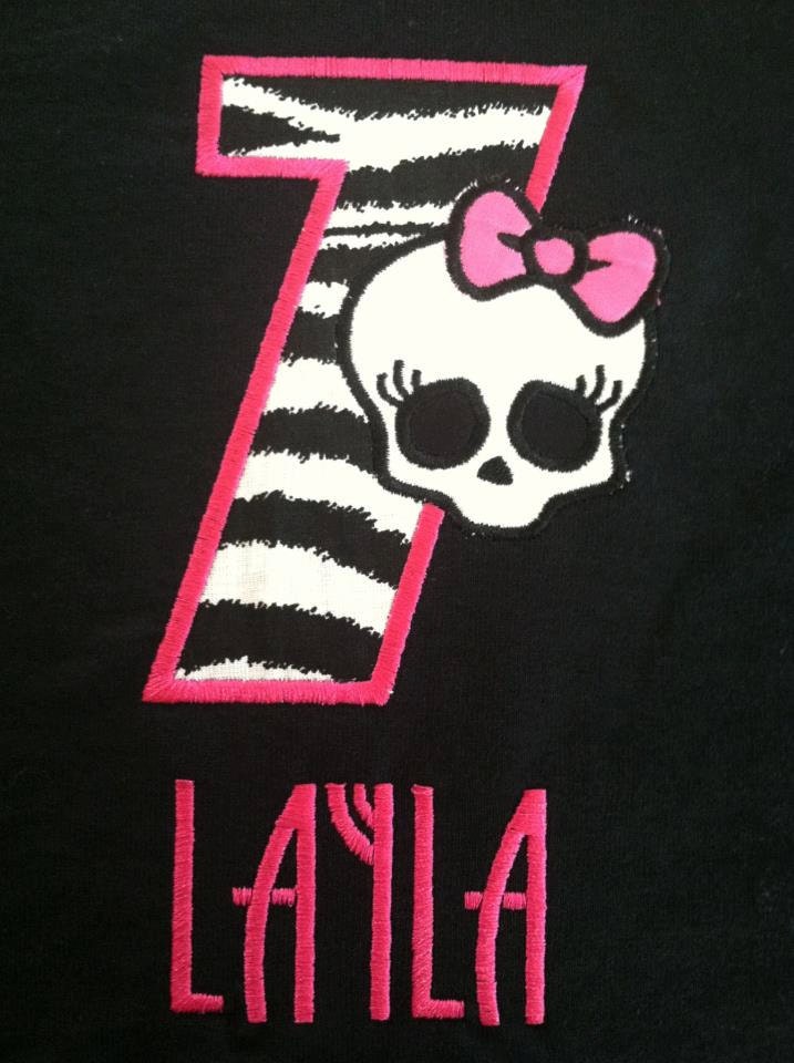 Personalized Monster High birthday Top