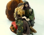 Art doll cloth couple in love woodland soft sculpture Decisions