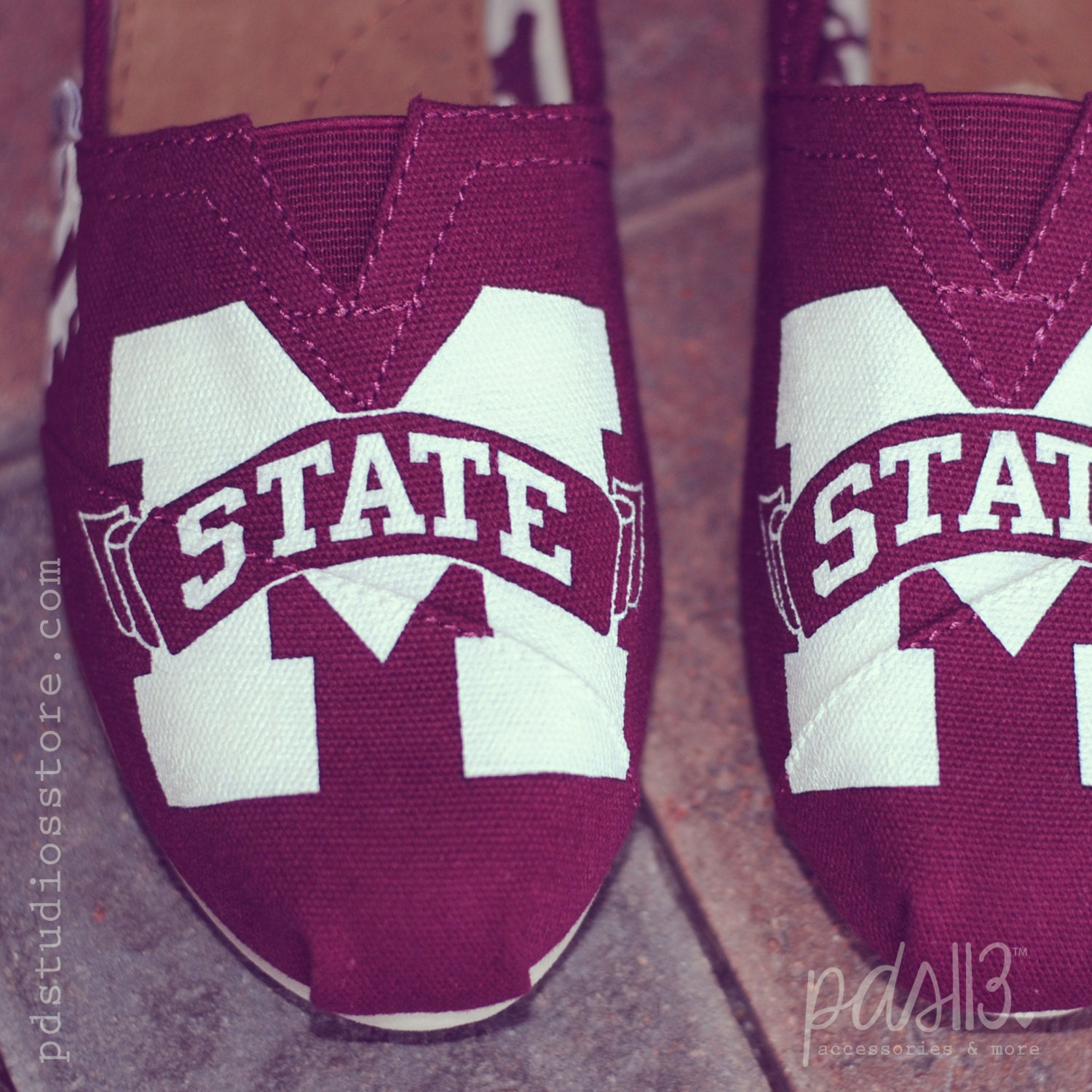 Custom Hand painted Toms, College or University Custom Tom Design, any color any style front and sides design only -