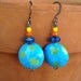 World earrings, globe blue earrings, graduation gift