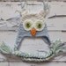 Newborn Hat, Owl Hat, Blue, Light Blue, White, Photo Prop