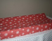 Coral Dandelion Contour Changing Pad Cover