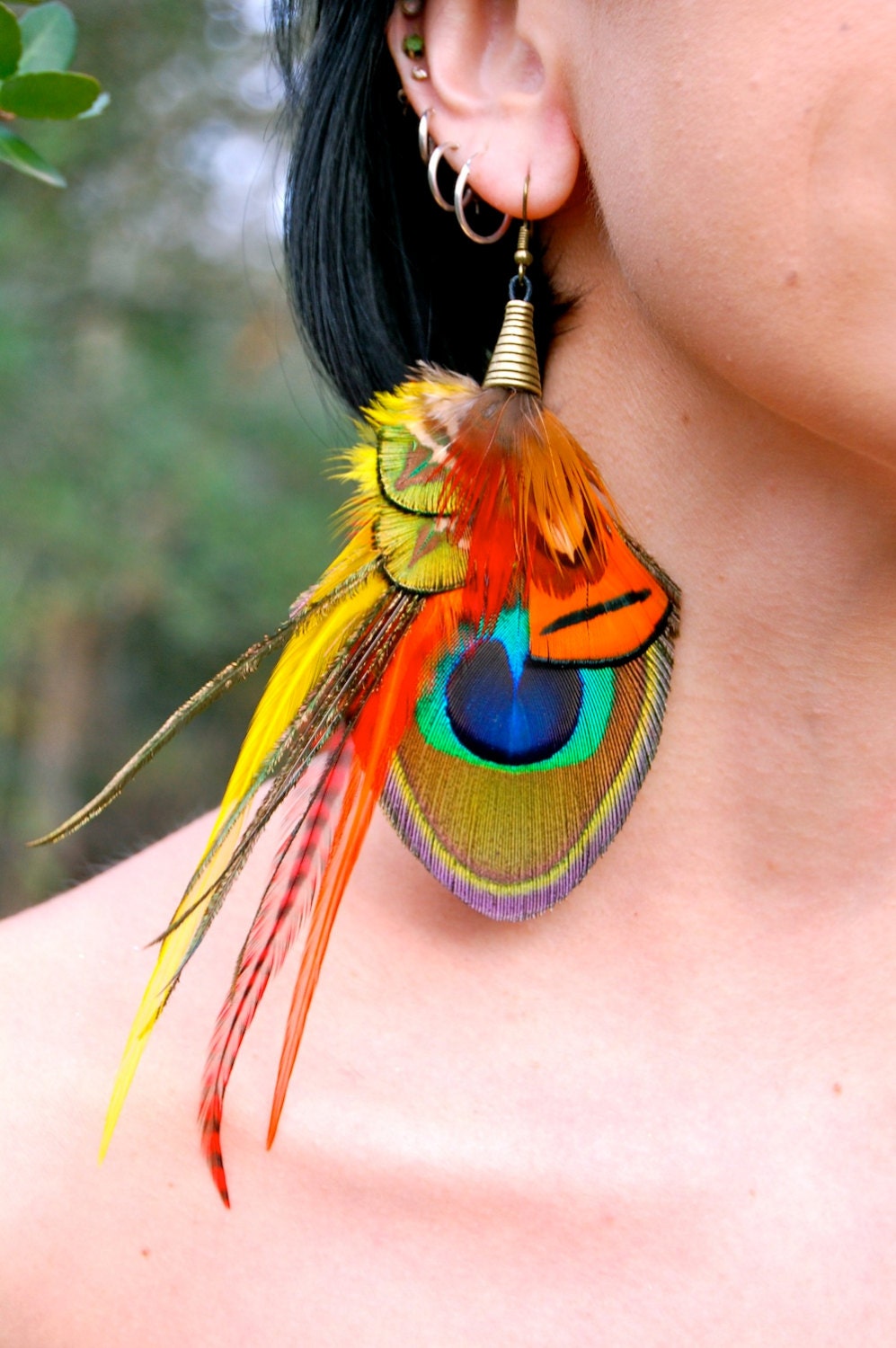 FIRE GROOVE Peacock Earrings SALE