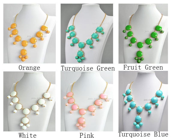 Bubble Necklace, Bib Necklace, Statement Necklace, Chunky Necklace,Wedding Necklace (FN0518)