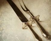Vintage Sterling Silver Knife and Carving Fork