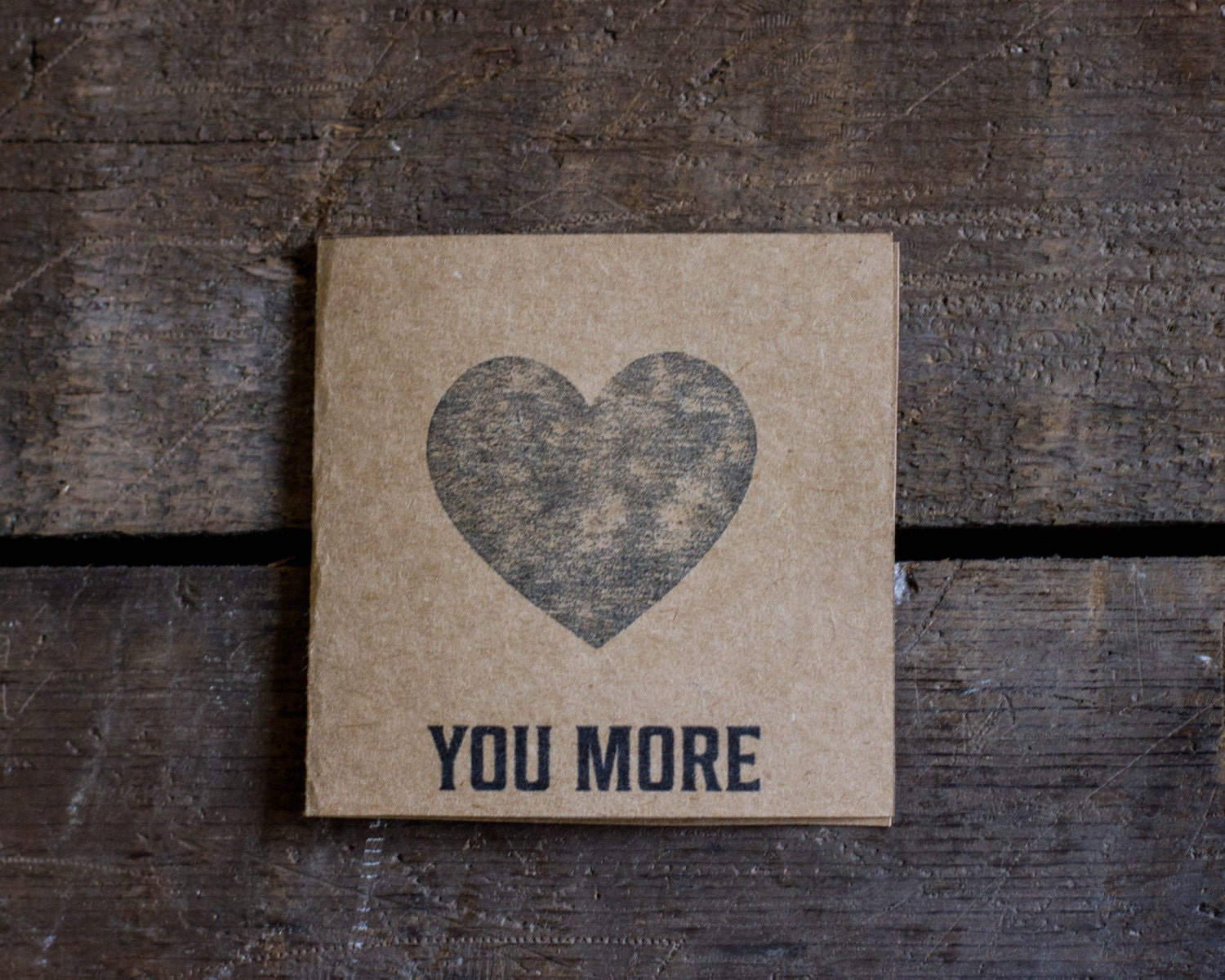 Mother's Day Card - Love You More - Greeting card - Blank Note Card - Paper Goods - Handmade - Simple Card