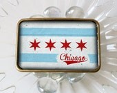 Chicago Flag Belt Buckle