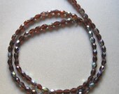 Vintage Aurora Borealis Dark Taupe Crystal Necklace Beads costume jewelry vintage jewelry destash