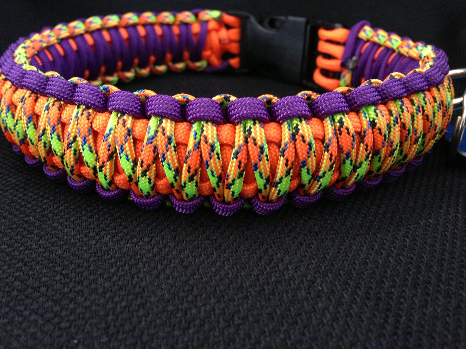 Zombie Camoflauge Paracord Dog Collar (custom size)