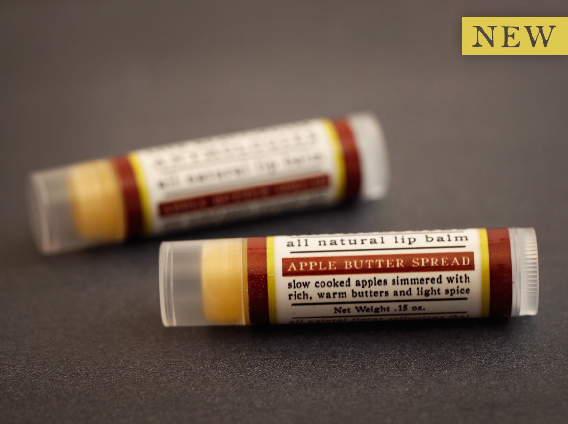Apple Butter Spread Lip Balm - All Natural - Slow Cooked Apples with Warm Butter
