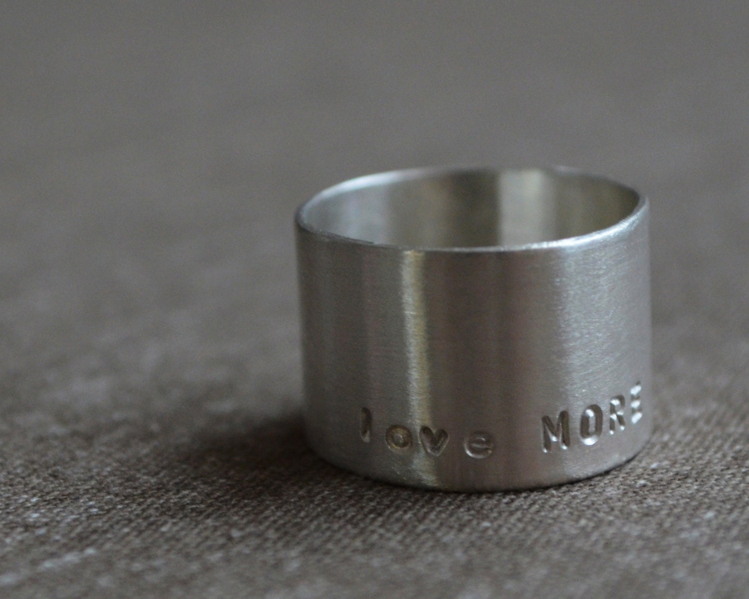 Sterling Stamped Ring - Personalize - Customize - Thick Band