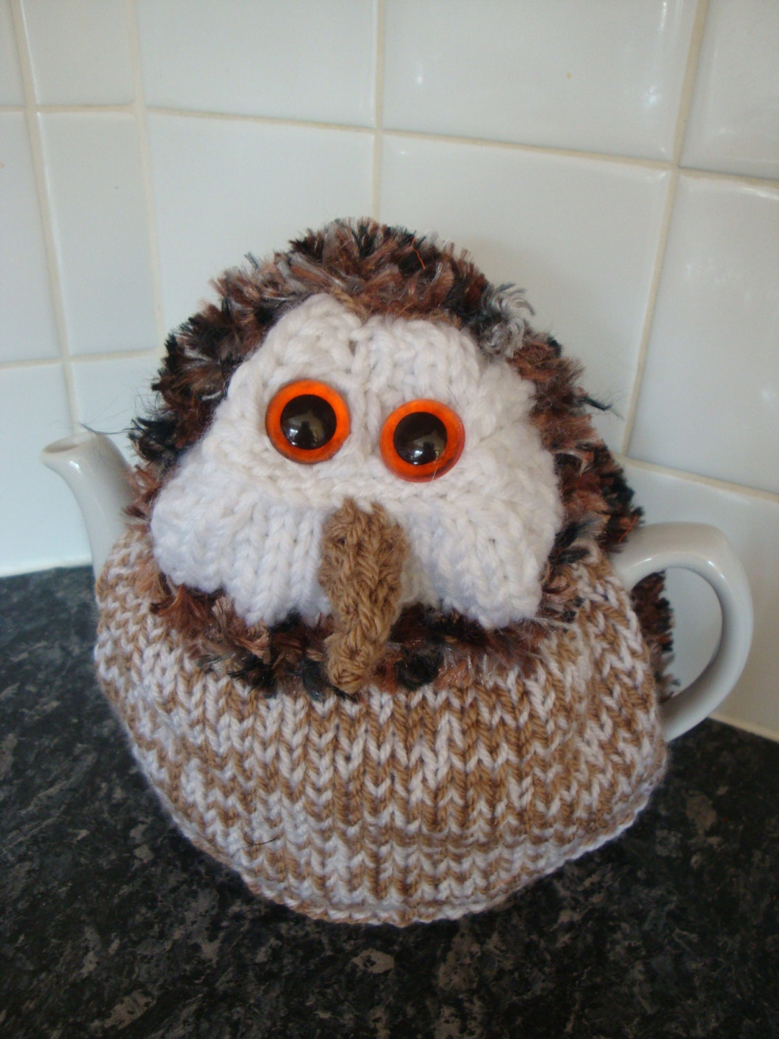 Hand Knitted Tea Cosy - Cute Owl design