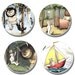 Handmade Where are the Wild Things Dresser Drawer Knobs - Set of 2 (bottom left two)