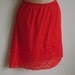 Vintage Half Slip red fancy lace hem nylon Vanity fair S